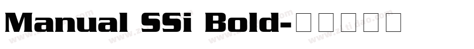 Manual SSi Bold字体转换